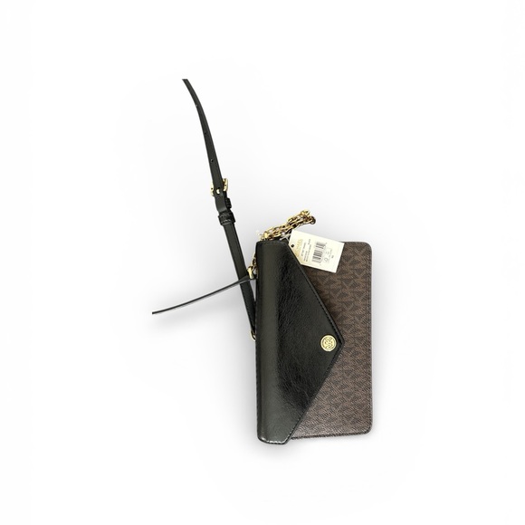 Michael Kors Chic Black and Brown Crossbody Bag NWT - Picture 2 of 5